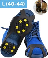 YUNICS®  Snowsteps - Sneeuwijzers Spikes Voor Schoenen - Anti-Glij ijzers - Anti-Slip Zooltjes - Maat 40-44 - Zwart