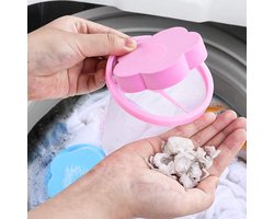 Narimano® Wasmachine Filter Zak, Lint Mesh Zakken - Catcher Bloemen - Haar Filter Net Pouch Herbruikbare Hair Remover Tool (2 stuks)