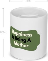 Akyol - happiness is being a mother Spaarpot - Moeder - de liefste moeder - moeder cadeautjes - moederdag - verjaardag - geschenk - kado - 350 ML inhoud
