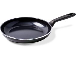 GreenPan Memphis Koekenpan 28cm - PFAS-vrije antikleeflaag – Koekenpan inductie - Keramische koekenpan - Ovenbestendig tot 160°C – Koudgrepen - Zonder deksel – Zwart