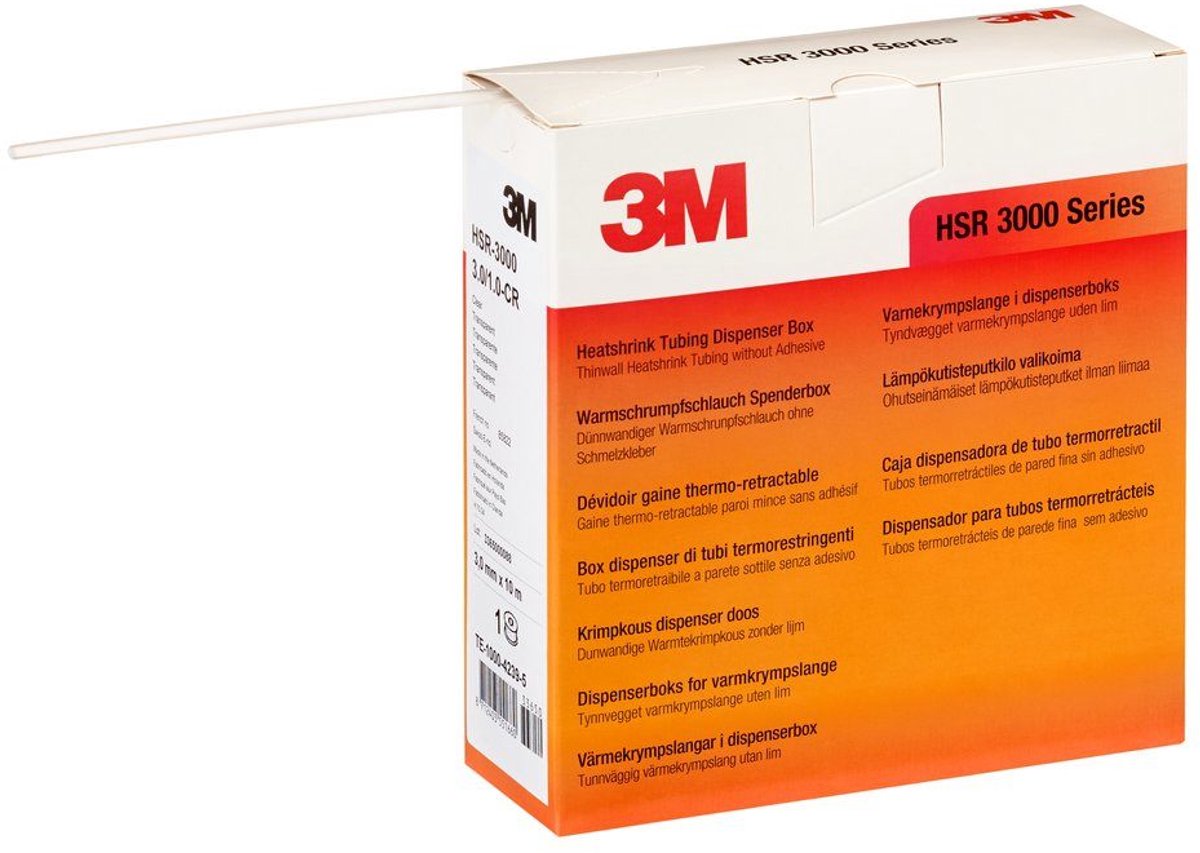 3M™ krimpkous dunwandig Ø3/1mm (3:1) 10 meter kleurloos - per 3 stuks (7000099169)
