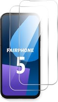 Geschikt voor Fairphone 5 - Gehard Glas - Krasbestendig - Screenprotector 2 Stuks - Transparant