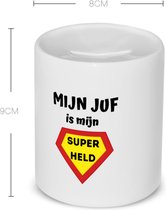 Akyol - mijn juf is mijn superheld Spaarpot - Juf - super juf - verjaardag - cadeautje voor juf - juf artikelen - kado - geschenk - collega's - 350 ML inhoud