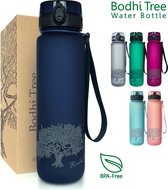 Bodhi Tree Drinkfles 1 Liter - Waterfles Volwassenen - BPA vrij - Sport Bidon 1l - Water Bottle - Blauw