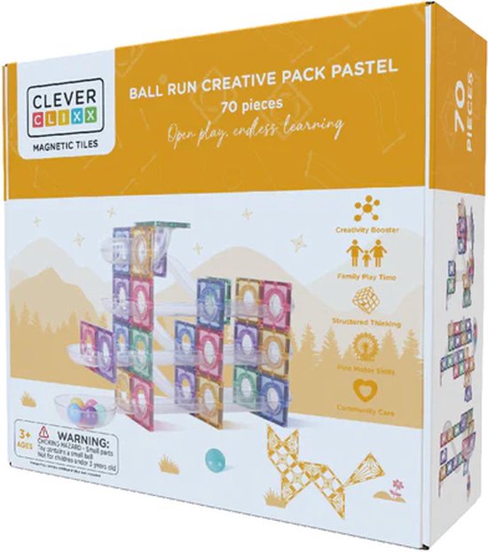 Cleverclixx Ball Run Creative Pack Pastel - 70 stuks