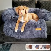 Couverture originale pour chien pour canapé M - Couverture pour chien Fluffy - Panier en peluche pour chien - Lit pour chien Extra Premium - Entièrement détachable
