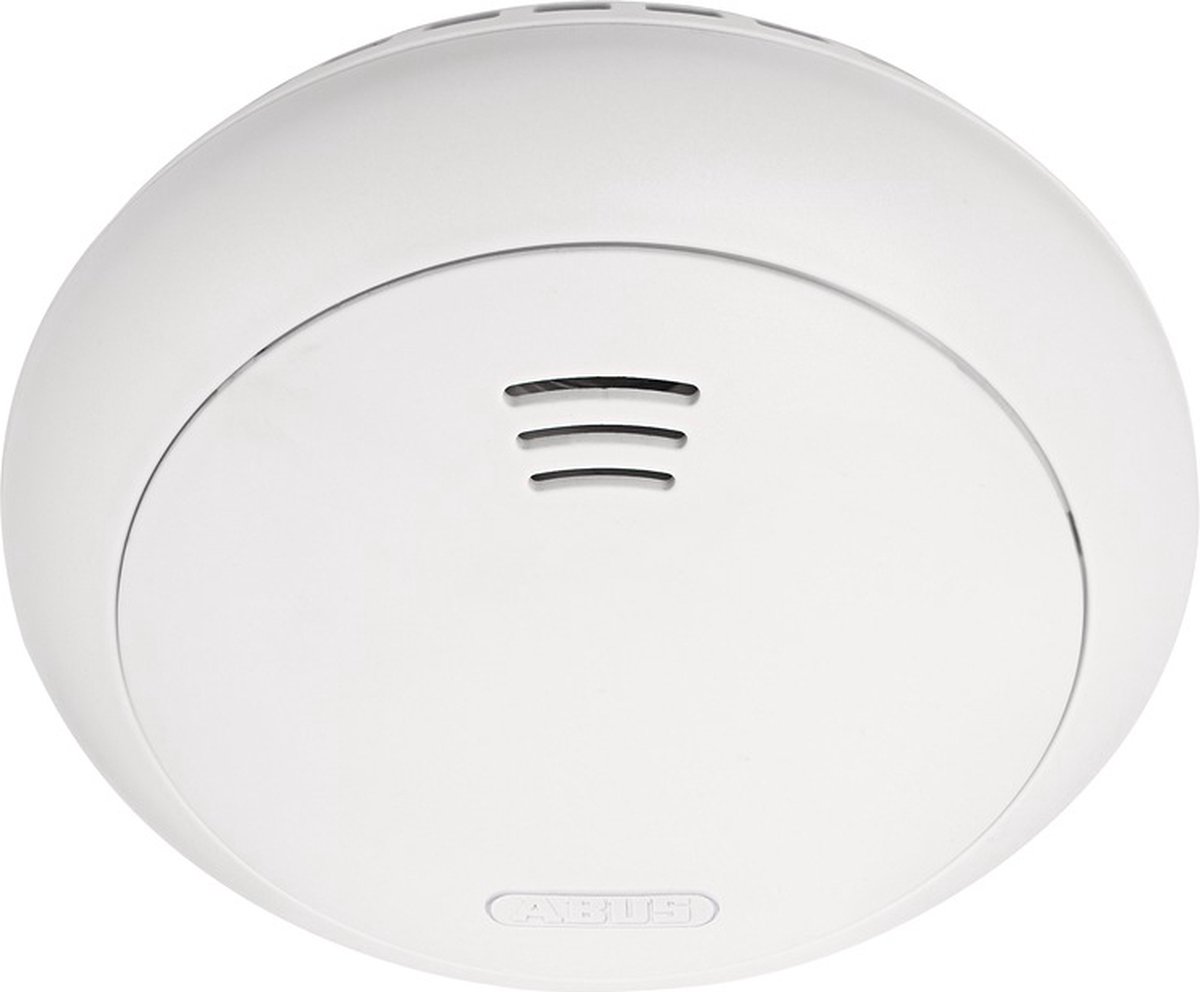 ABUS Smartvest Draadloze Rookmelder - Uitbreiding voor Draadloos Alarmsysteem - incl. Warmtedetectie - Werkt op batterijen - voor woonruimtes - Wit (1e generatie)