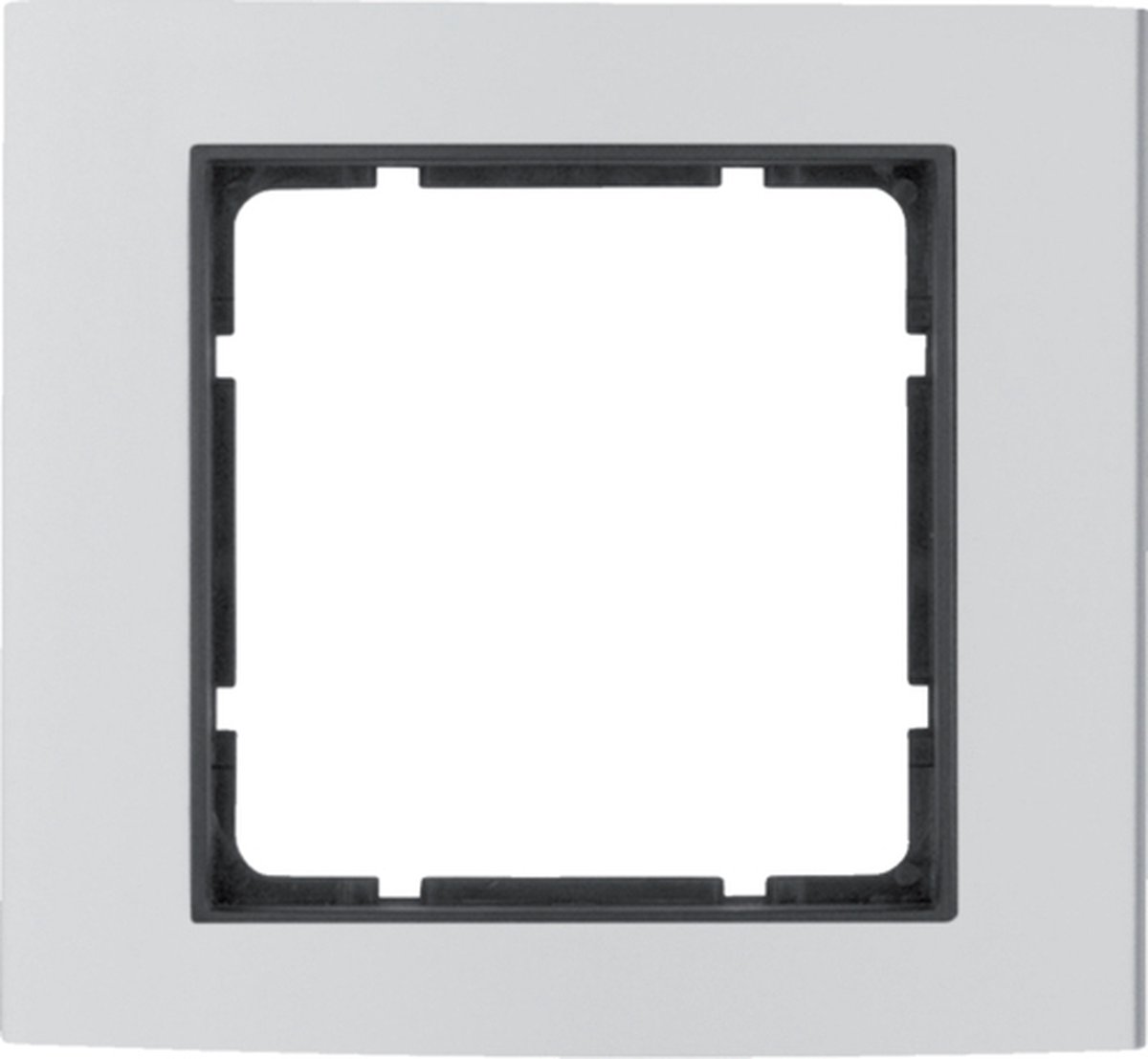 Hager 10113004, Aluminium, Wit, Kunststof, Schroefloos, Alle merken, Mat, 1 stuk(s)