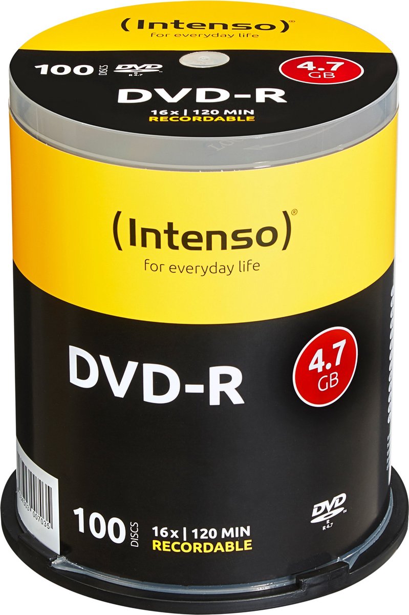 Intenso 4101156 DVD-R disc 4.7 GB 100 stuk(s) Spindel
