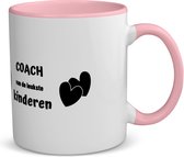 Akyol - coach van de leukste kinderen koffiemok - theemok - roze - Coach - de leukste coach - verjaardag - cadeautje voor coach - kado - geschenk - 350 ML inhoud
