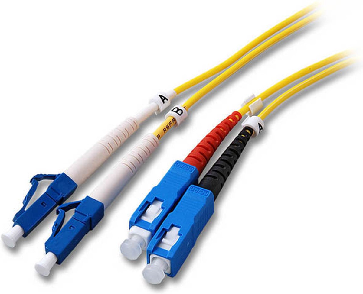 EFB Elektronik O0360.25 Glasvezel kabel 25 meter LC SC OS2 Geel