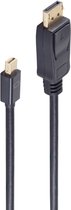 S-Conn BS10-52025 DisplayPort kabel 1 m Mini DisplayPort Zwart