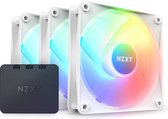 NZXT F120 RGB CORE white & RGB Lighting Controller - Ventilateur 3 pièces - 120 mm - 4 Pins - 500rpm - 1800rpm - RGB - blanc