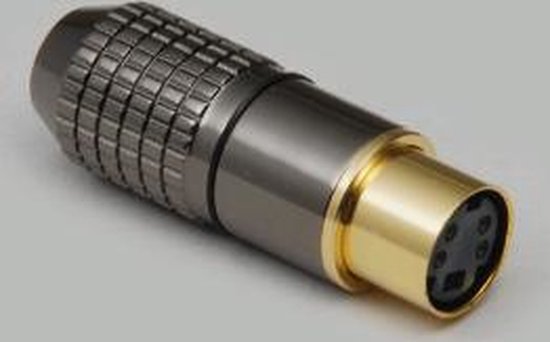 BKL Electronic 0204023 Connecteur DIN miniature Prise, droit Nombre de broches: 4 Zwart 1 pièce(s)