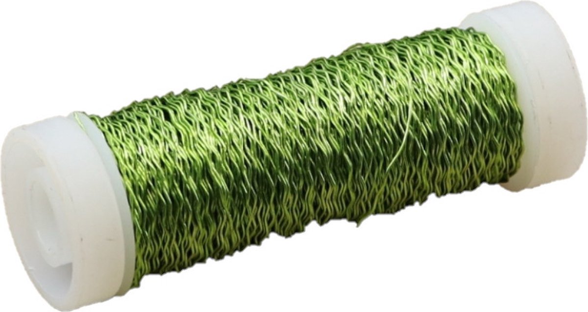 HBX Natural Living Binddraad - groen - op rol - 35 mtr - bouillon - wikkeldraad/hobbydraad