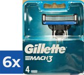 Gillette Scheermesjes Mach3 4 Stuks - Voordeelverpakking 6 stuks