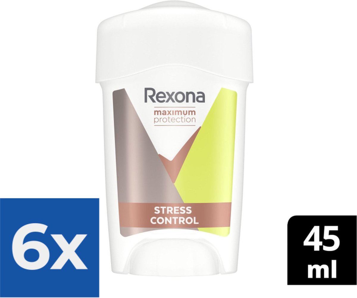 Goedkoopste Rexona Maximum Protection Stress Control Dry Deodorant - 45 ml - Voordeelverpakking 6 stuks
