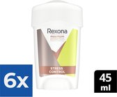 Rexona Maximum Protection Stress Control Dry Deodorant - 45 ml - Voordeelverpakking 6 stuks