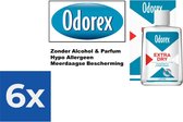 Odorex Extra Dry Vloeibare Flacon - 50 ml - Deodorant - Voordeelverpakking 6 stuks
