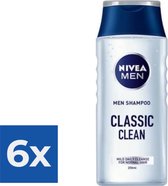 Nivea Shampoo Men - Classic Clean 250 ml - Voordeelverpakking 6 stuks