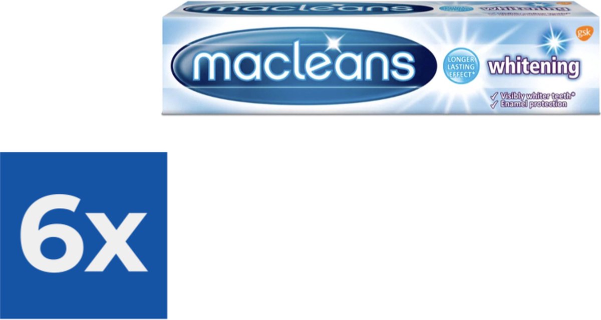 Macleans Tandpasta - Whitening 100 ml - Voordeelverpakking 6 stuks