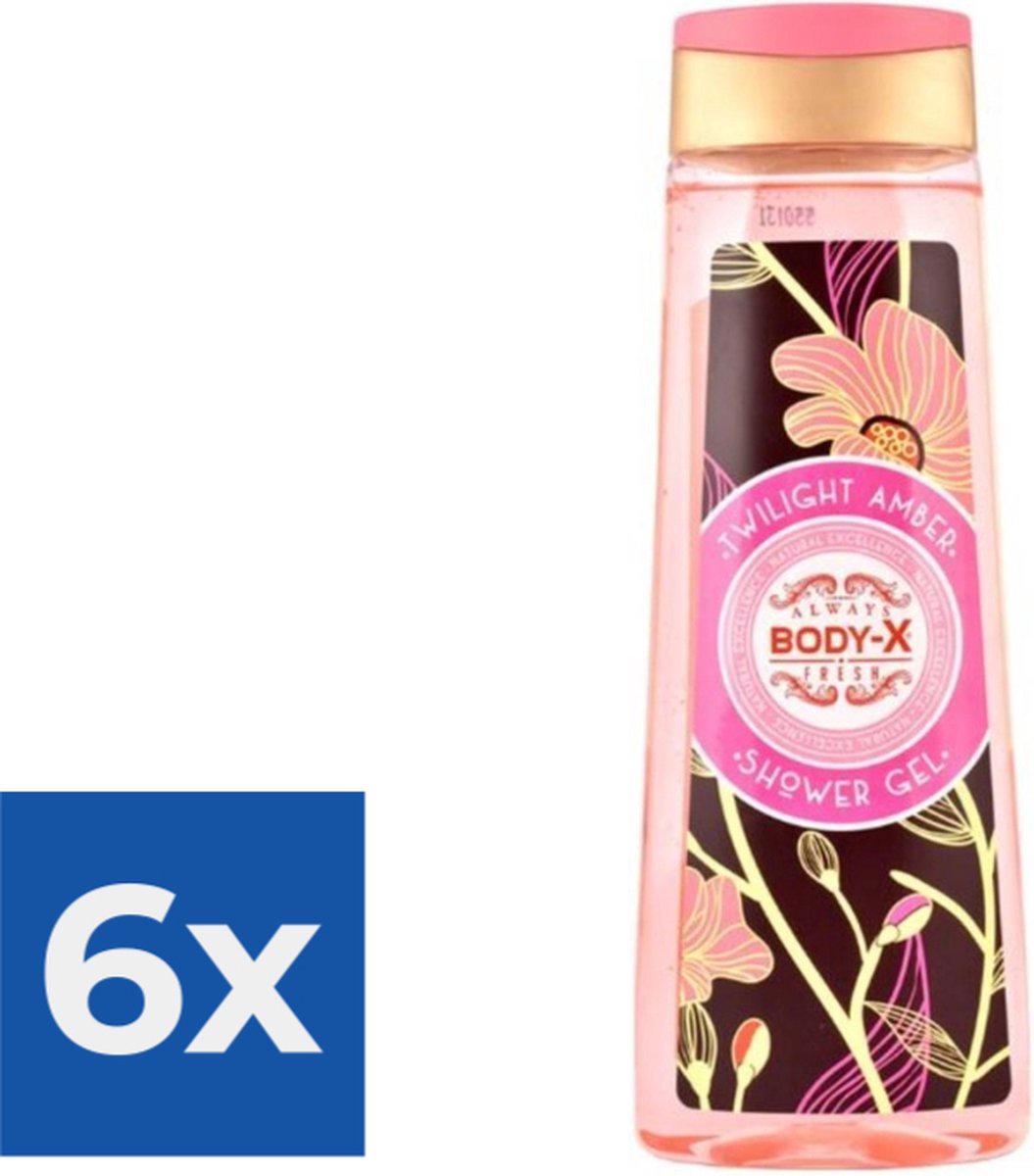 Goedkoopste Body-X Women Douchegel | Twilight Amber | 500 ml - Voordeelverpakking 6 stuks