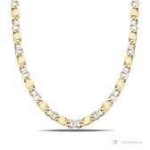 Juwelier Zwartevalk 14 karaat gouden bicolor ketting - BF 997/60cm