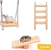 Knaagdieren Speelgoed Pakket - 3 stuks - Knaagdieren Speeltjes Set - Hamster Speelgoed - Cavia speelgoed
