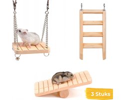 Knaagdieren Speelgoed Pakket - 3 stuks - Knaagdieren Speeltjes Set - Hamster Speelgoed - Cavia speelgoed