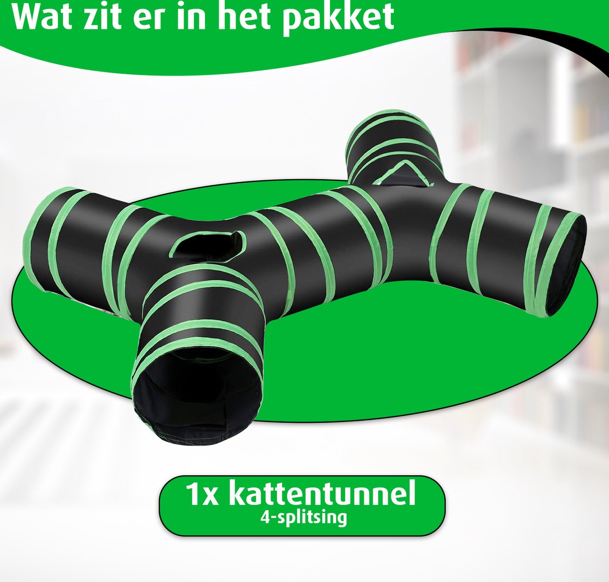 Kattentunnel - Bot - Konijnentunnel - Speeltunnel - Kattenspeelgoed - Kattenspeeltjes - Kruiptunnel — afbeelding 4