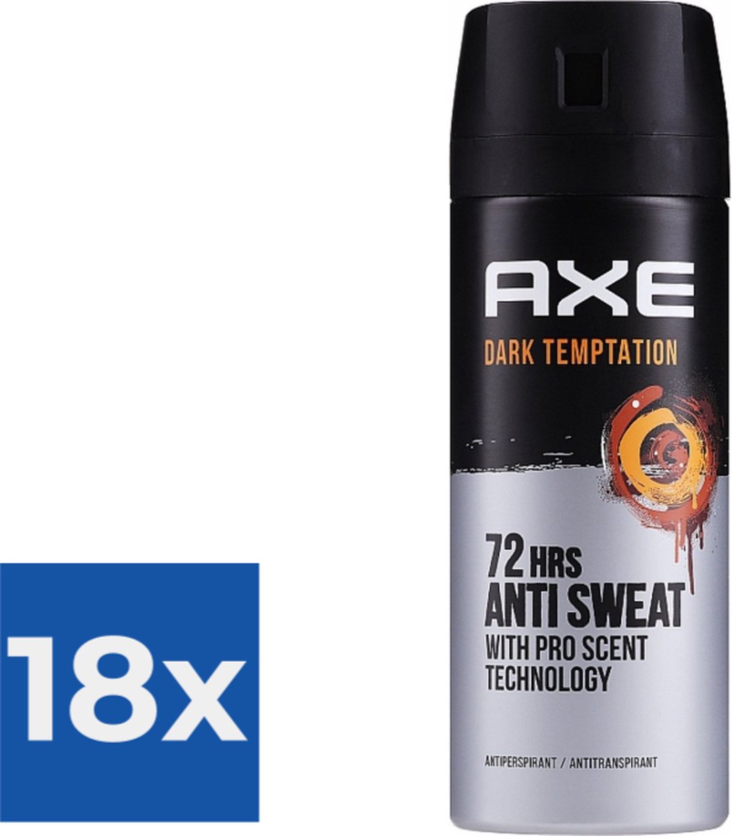 Goedkoopste Axe Deodorant Spray Anti Transpirant Dark Temptation 150 ml - Voordeelverpakking 18 stuks
