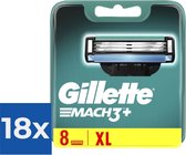 Gillette Mach 3 - 8 stuks - Scheermesjes - Voordeelverpakking 18 stuks