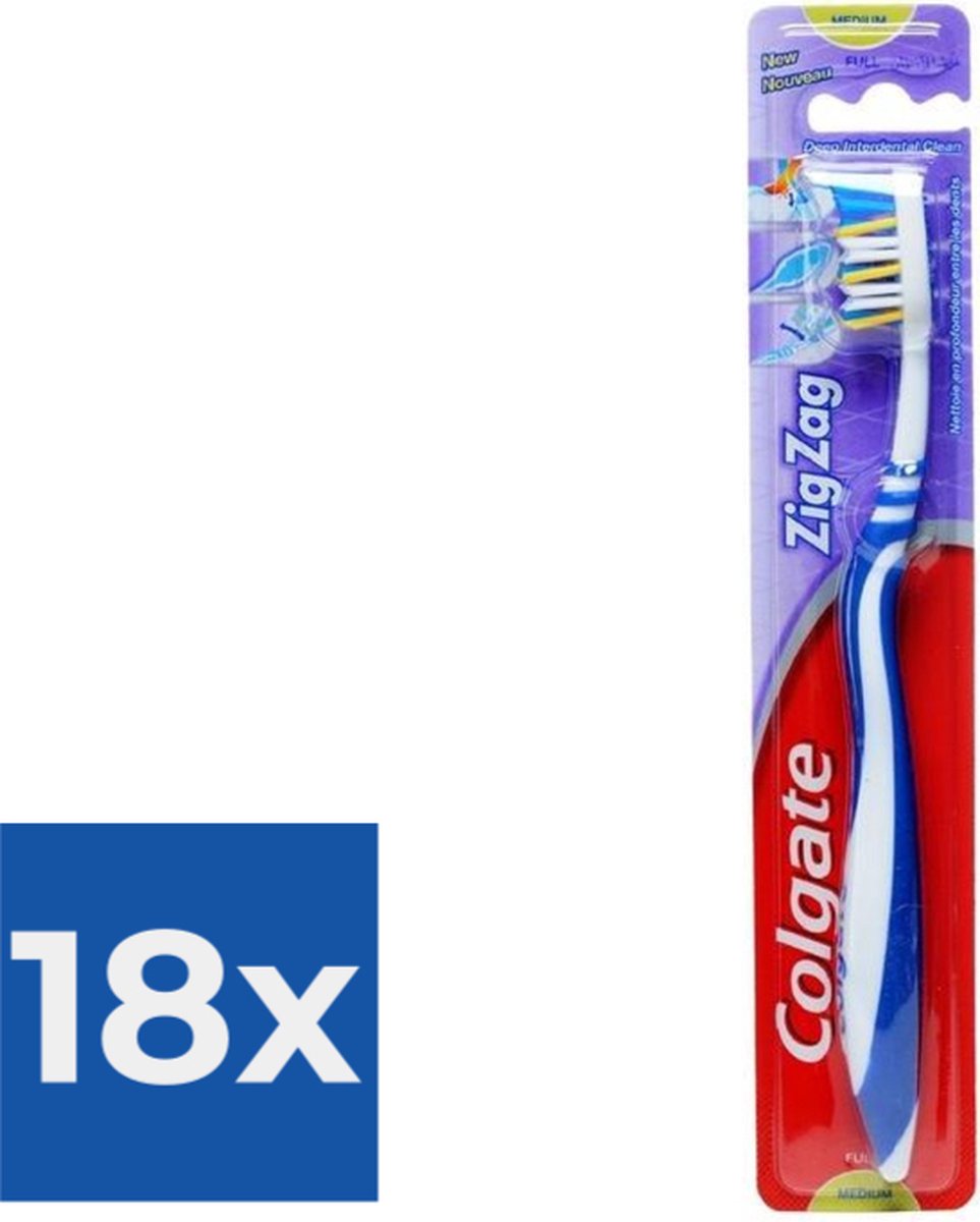 Colgate Tandenborstel ZigZag Medium - Voordeelverpakking 18 stuks
