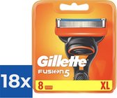 Gillette Fusion - 8 stuks - Scheermesjes - Voordeelverpakking 18 stuks