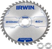 Lame de scie circulaire Irwin pour le bois | Construction | Ø 210mm Trou d'axe 30mm 40T - 1897204