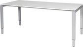Verstelbaar Bureau - Domino 180x80 grijs - alu frame