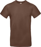 2-Pack herenshirt 'E190' met ronde hals B&C Collectie Chocolade maat L