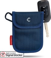 Comsecure® - Autosleutel RFID Anti-Diefstal Beschermhoes - Blauw - Keyless entry sleuteltasje - Anti skim - Faraday - Signaal blocker