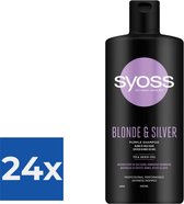 Syoss Blonde and Silver Shampoo 440 ml - Voordeelverpakking 24 stuks