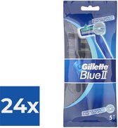 Gillette Blue II - 5 pièces - Lames de rasoir jetables - Pack économique 24 pièces