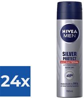 NIVEA Men Silver Protect Antibacteriële deodorant 150 ml - Voordeelverpakking 24 stuks