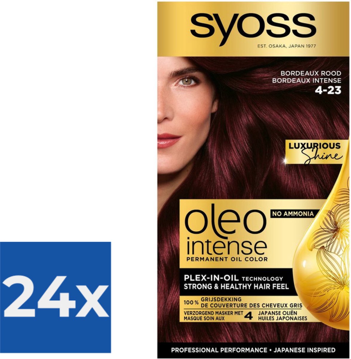 Syoss Oleo Intense - Haarverf - 4-23 - Bordeaux Rood - 115ml x 24
