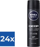 Deodorant Spray Men Deep Black Carbon Nivea (150 ml) - Voordeelverpakking 24 stuks