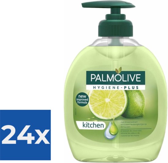 Palmolive Handzeep Hygiëne-Plus Anti Bacterieel - Limoen - 300 ml - Voordeelverpakking 24 stuks