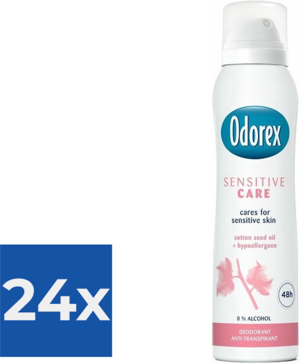 Goedkoopste Odorex Deo Spray - Sensitive Care - 150 ml - Voordeelverpakking 24 stuks