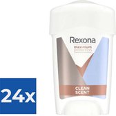 Rexona Women Maximum Protection Clean Scent Anti-transpirant Stick - 45 ml - Voordeelverpakking 24 stuks