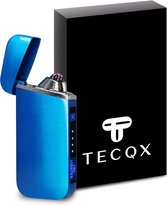 TECQX Elektrische Plasma Aansteker Flex - Oplaadbaar USB - Wind en Storm Bestendig - Vuurwerk Aansteker - Double Arc - Sigaretten Aansteker - BBQ - Blauw