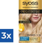 SYOSS Oleo Intense 9-10 Bright Blond - 1 stuk - Voordeelverpakking 3 stuks