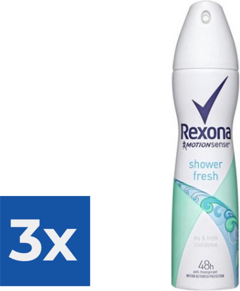 Goedkoopste Rexona Deospray - Shower Fresh - Voordeelverpakking 3 x 150 ml