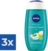 NIVEA Douchegel Hawaii Flower & Oil - 250 ml - Voordeelverpakking 3 stuks
